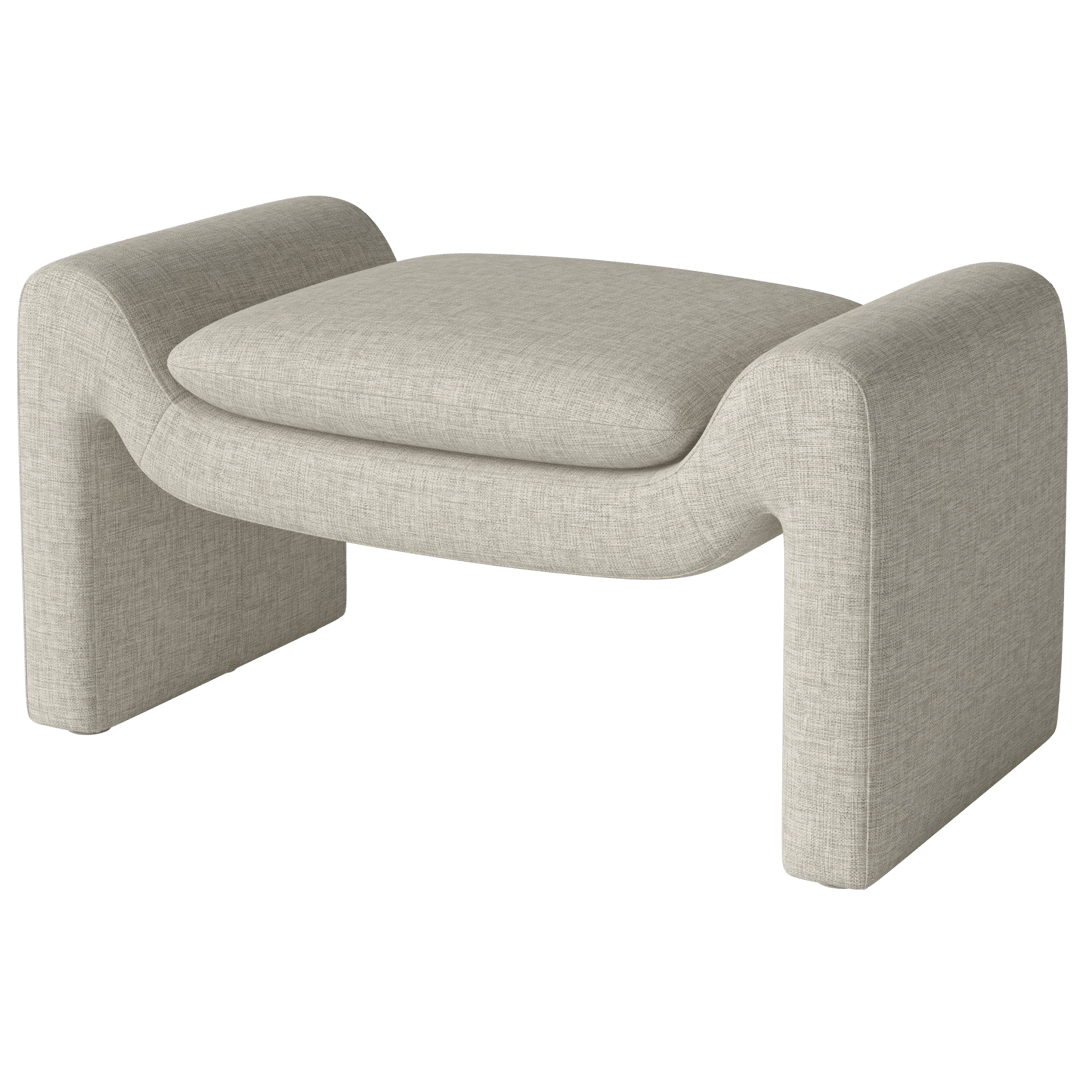 Bolia Furniture Nantes Flat Weave / Light Beige Mielo Footstool