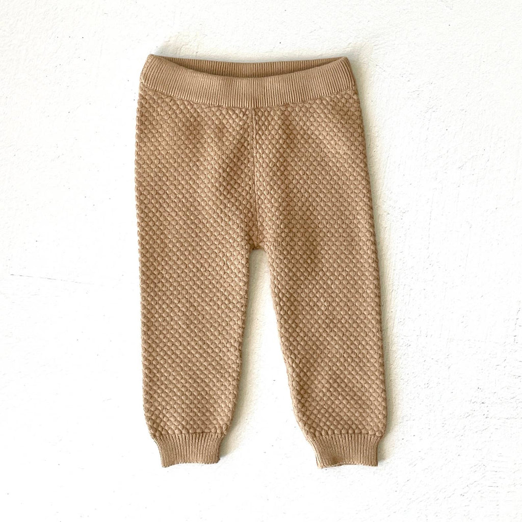 Viverano Child 3-6M / Earth Brown Heather Milan Earthy Sweater Knit Baby Leggings