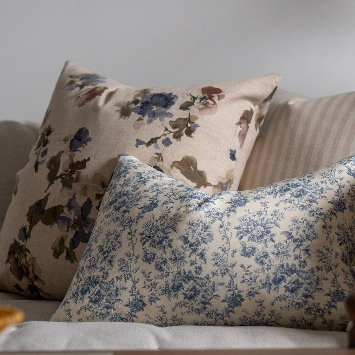 RW Studio SHOP Misaki Floral Linen Pillow, 20" x 20"