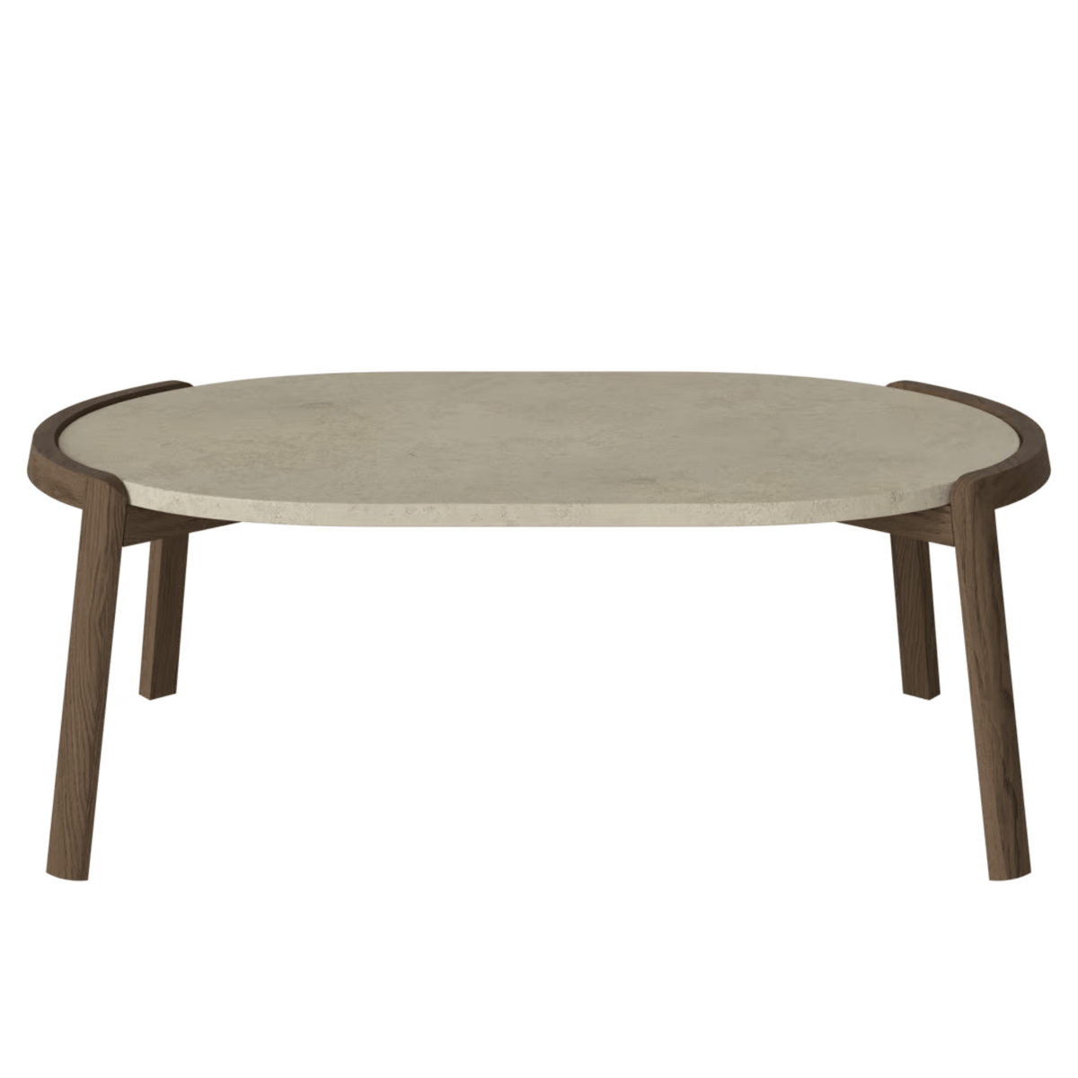 Bolia SHOP 35 cm / Jura Grey Marble / Dark Oiled Oak Mix Coffee Table, 95 x 61 cm Oval
