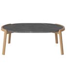 Bolia SHOP 35 cm / Pietra Grey Marble / Oiled Oak Mix Coffee Table, 95 x 61 cm Oval