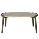 Bolia SHOP 42 cm / Jura Grey Marble / Dark Oiled Oak Mix Coffee Table, 95 x 61 cm Oval