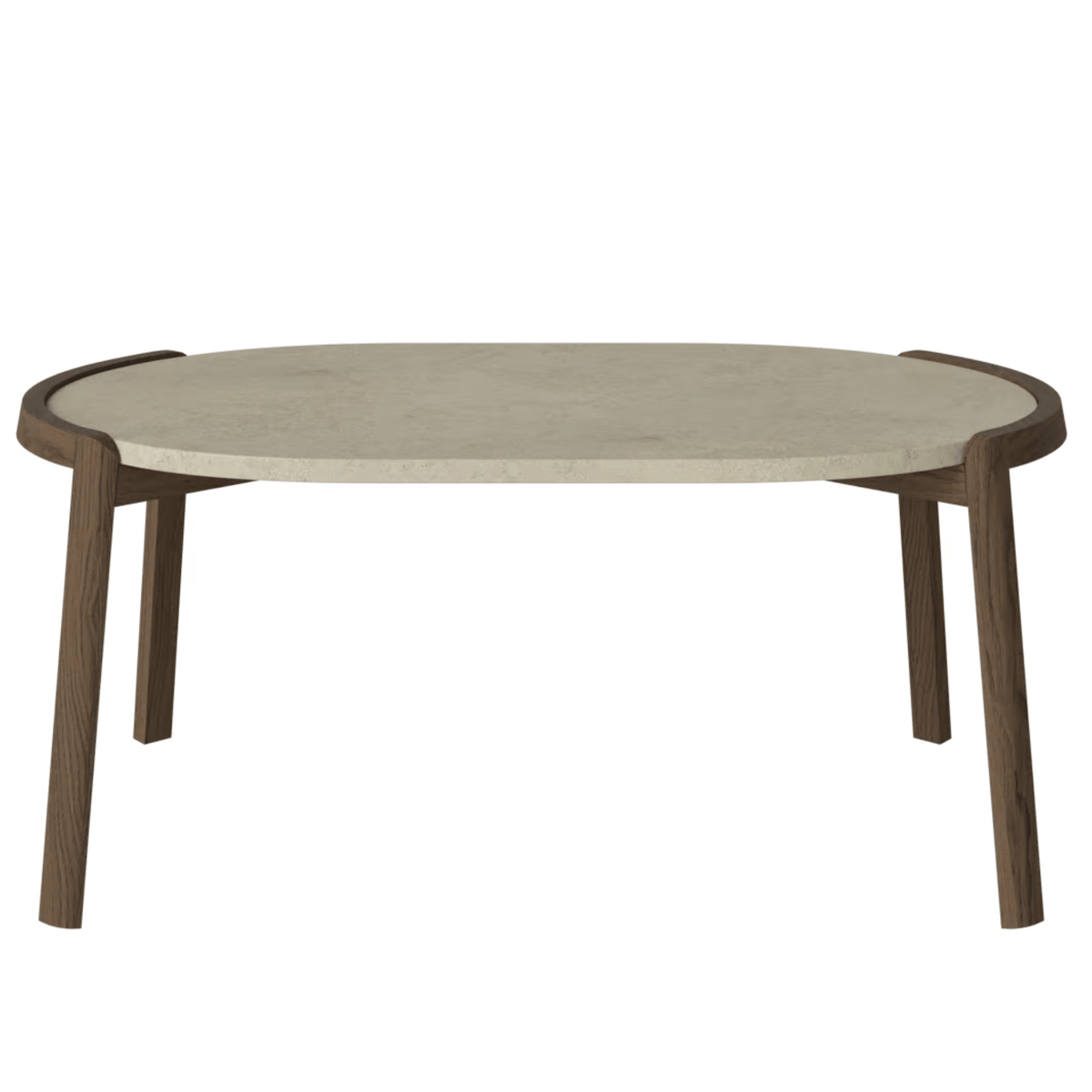 Bolia SHOP 42 cm / Jura Grey Marble / Dark Oiled Oak Mix Coffee Table, 95 x 61 cm Oval