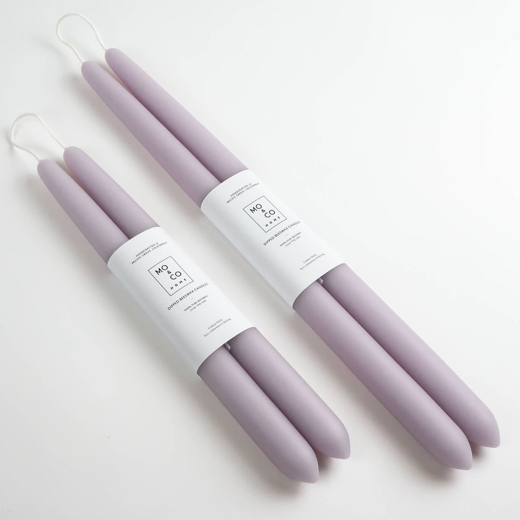 Mo&Co Home 14 Inch Mo&Co Home - 10" & 14" - 100% Beeswax Dipped Candles | Lavender
