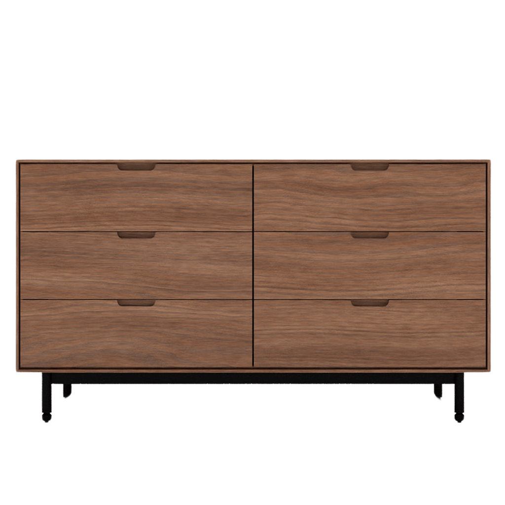 Gus Modern Furniture 6-Drawer / Walnut Munro Dresser