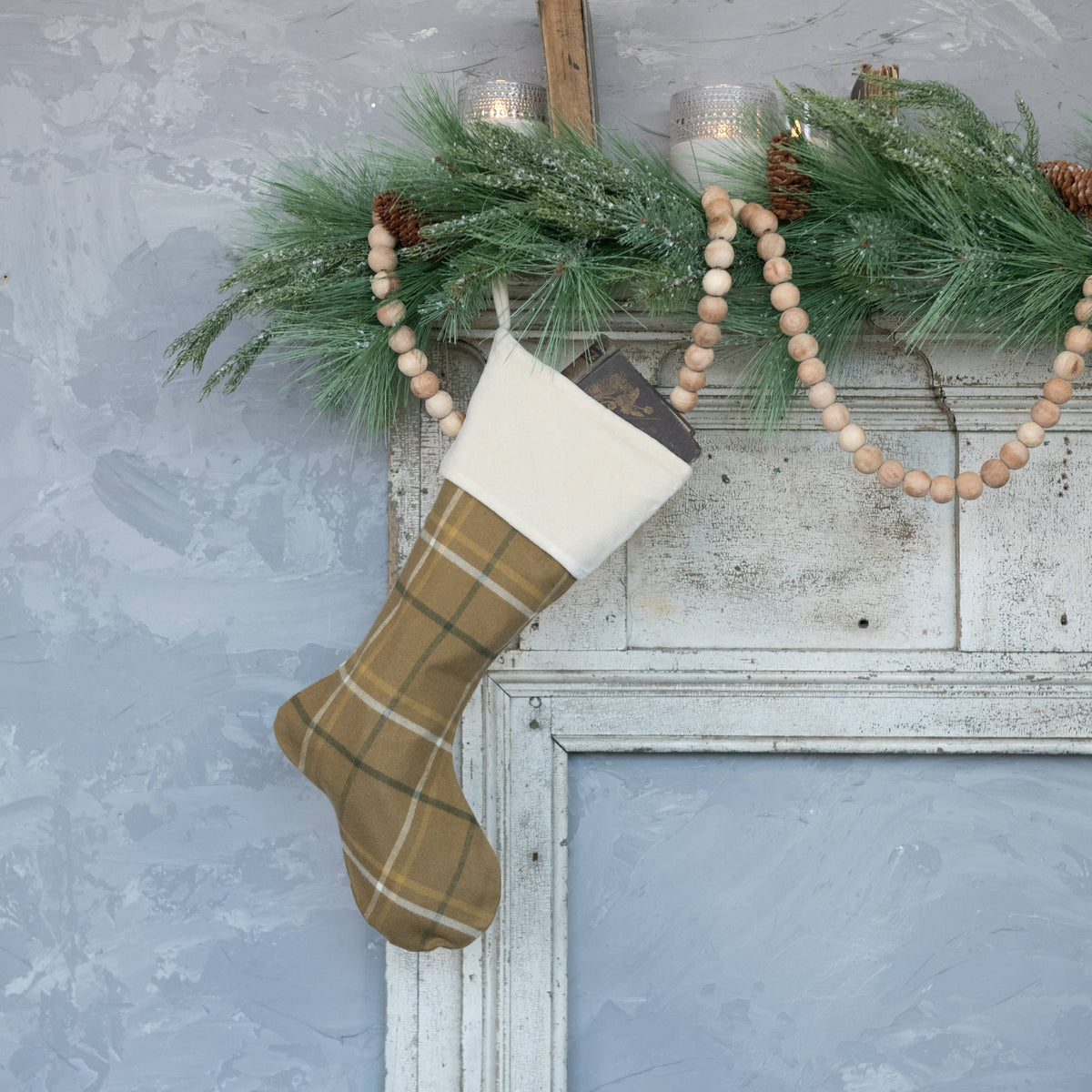 Ragon House SHOP Mustard Plaid Stocking