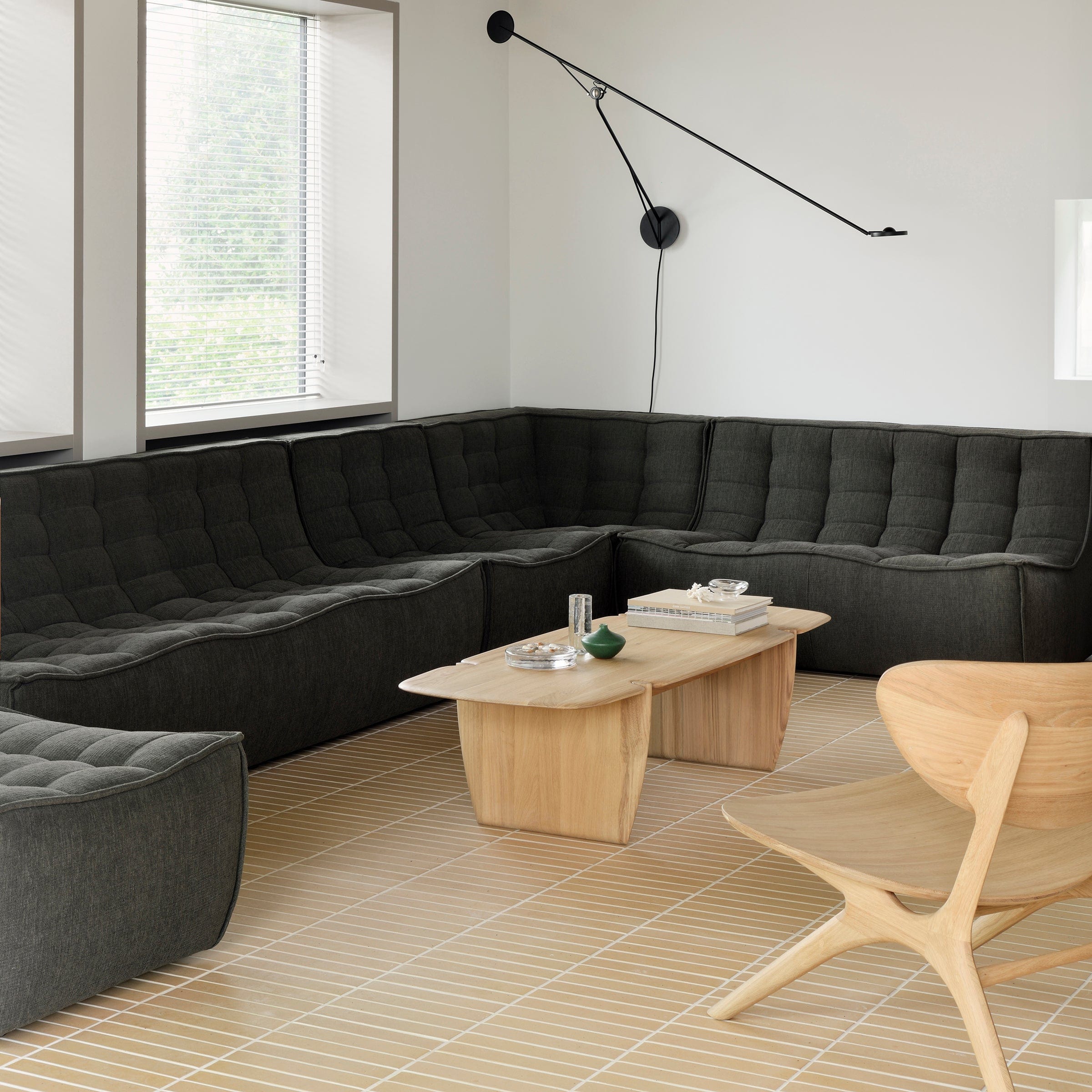 Ethnicraft Furniture N701 Modular Sofa, 1 Seater