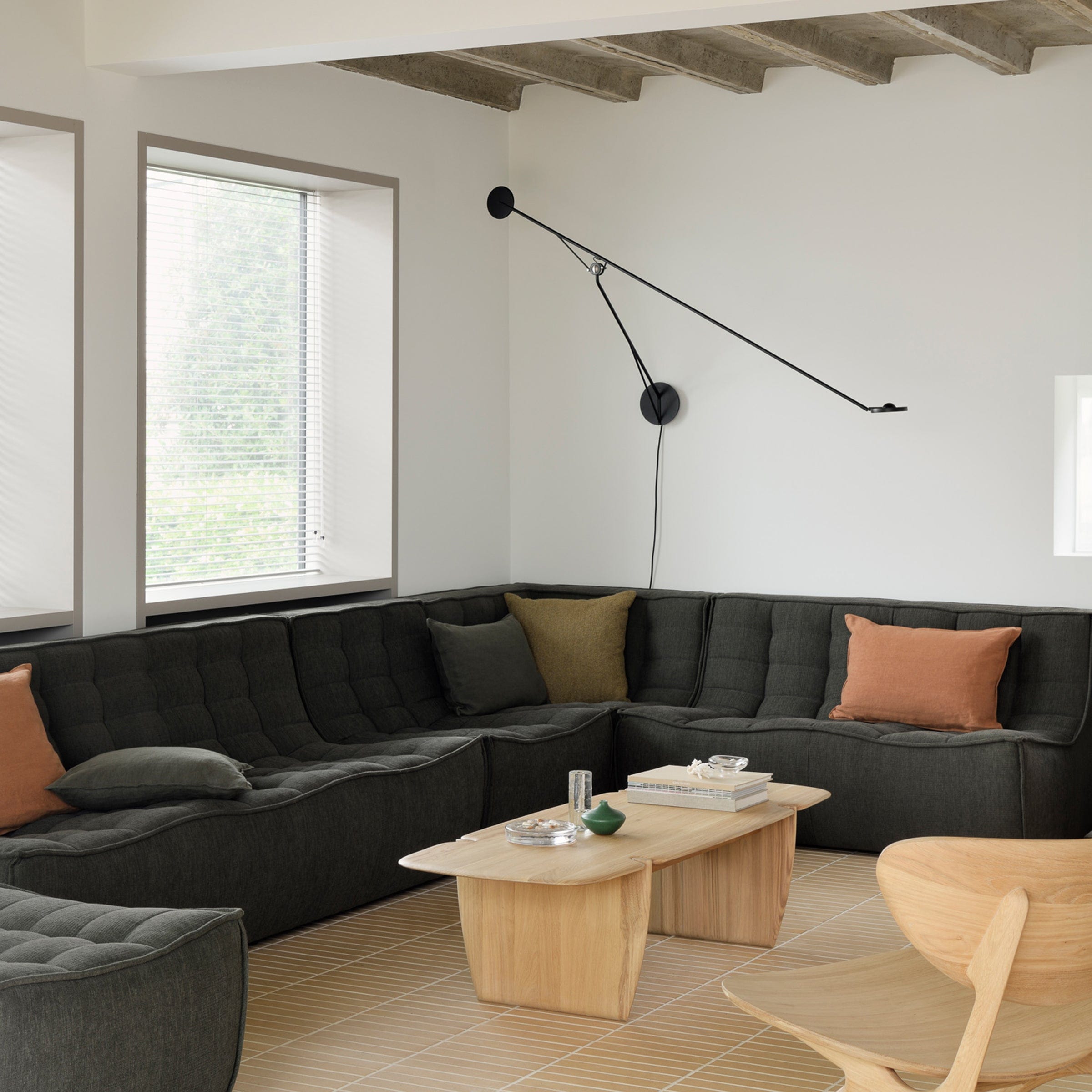 Ethnicraft Furniture N701 Modular Sofa, 3 Seater