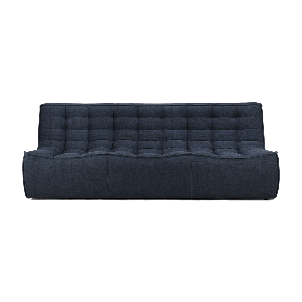 Ethnicraft Furniture Graphite N701 Sofa, 3 Seater