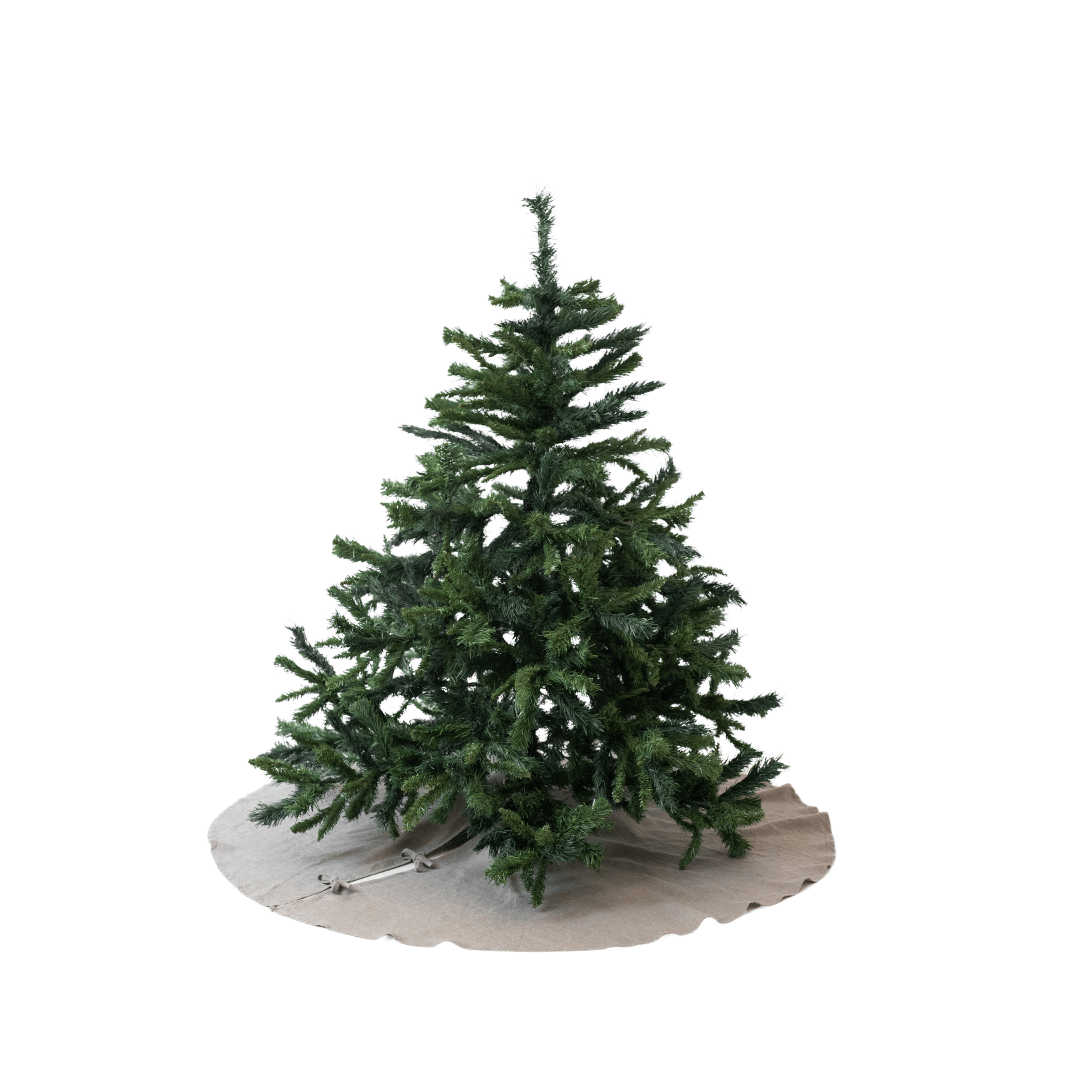 Linen Tales Holiday Natural Linen Christmas Tree Skirt