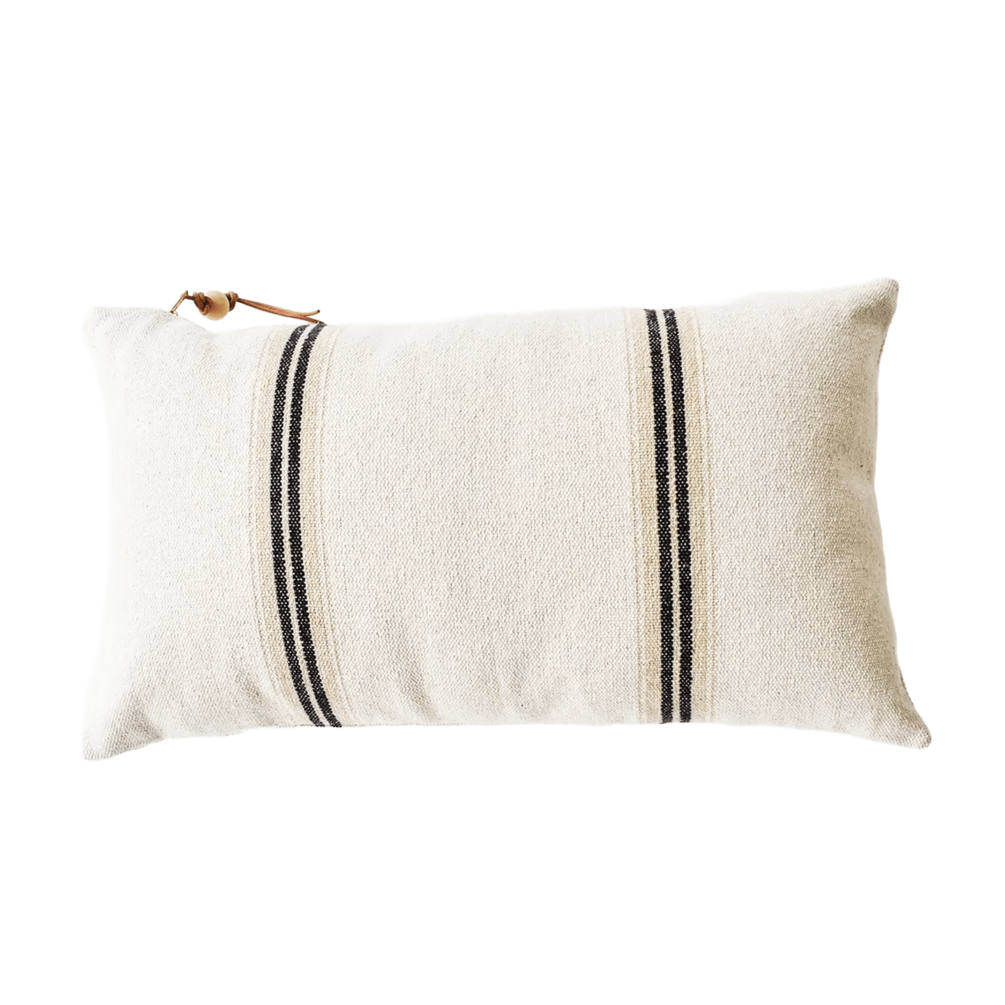 Celina Mancurti, LLC Pillow New French Cotton Pillow with Black Stripes