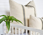 Celina Mancurti, LLC Pillow New French Cotton Pillow with Black Stripes