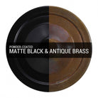 Mullan Lighting Lighting Matte Black/Antique Brass / Clear Newport Glass Globe Wall Light