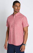 JACHS Clothing Red / Small Noho Short Sleeve Chambray Shirt