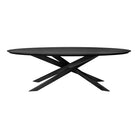 Ethnicraft Furniture Black Oak Mikado Oval Dining Table