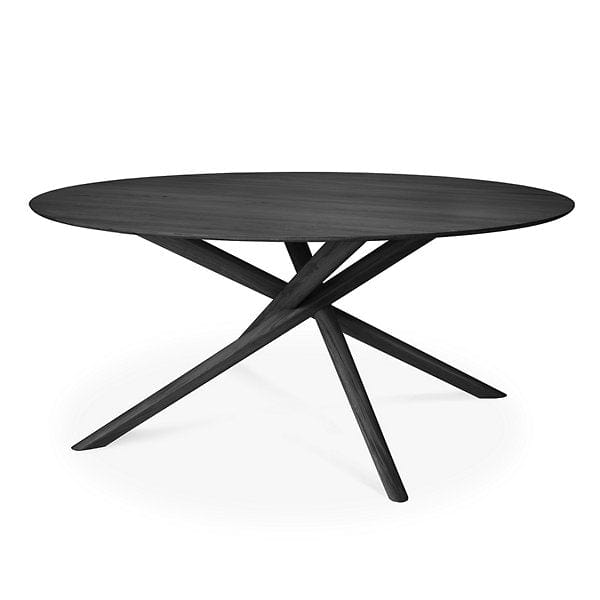 Ethnicraft Furniture Black Oak Mikado Round Dining Table