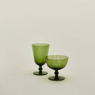 Hawkins New York SHOP Olive Optic Glass Coupes, Set of 4
