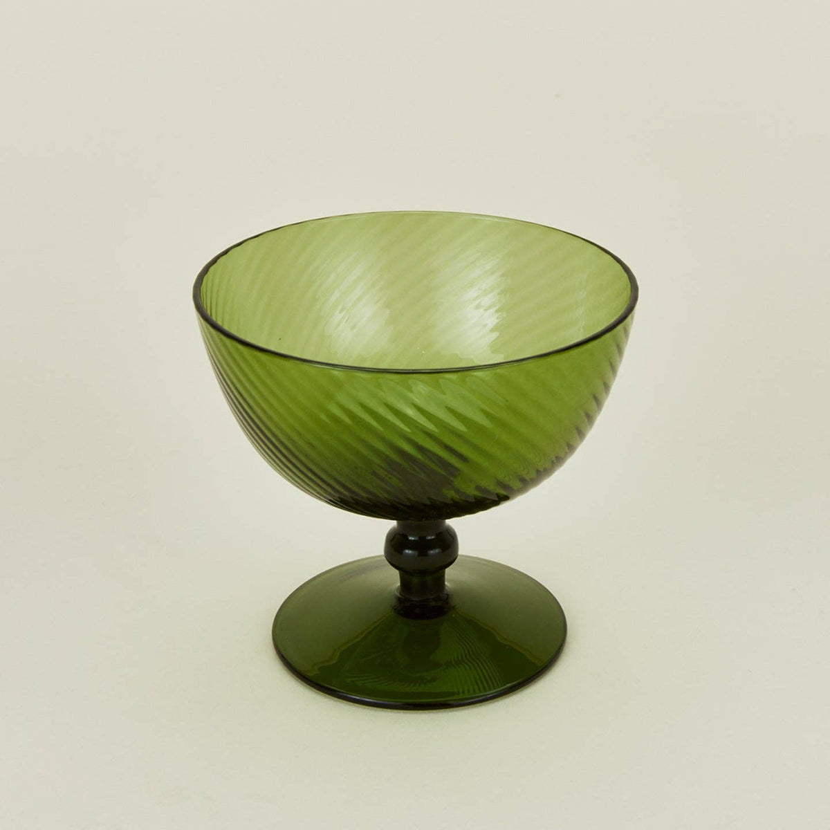 Hawkins New York SHOP Olive Optic Glass Coupes, Set of 4
