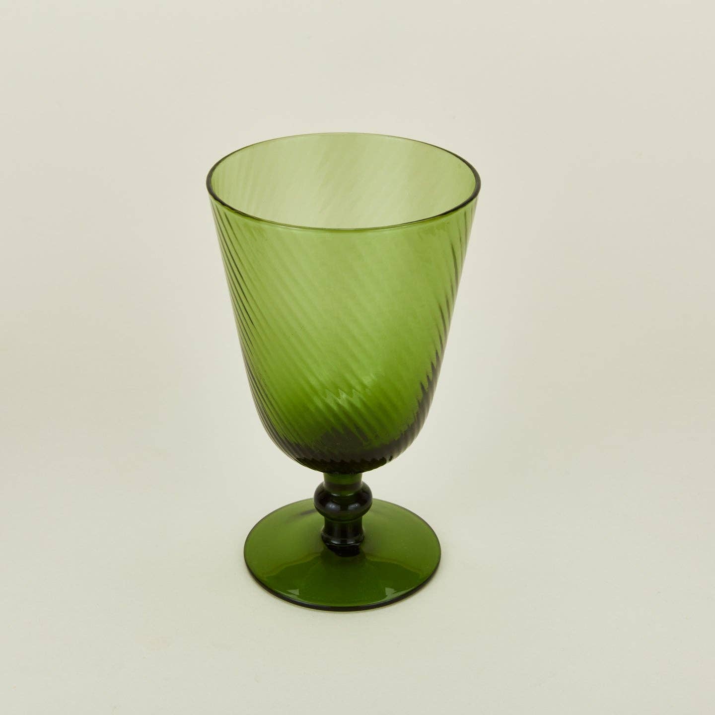 Hawkins New York SHOP Olive Optic Glass Goblets, Set of 4