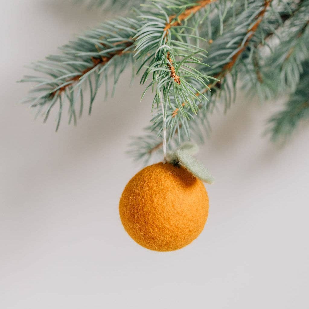 Nivas Holiday Ornaments Orange Felt Ornament