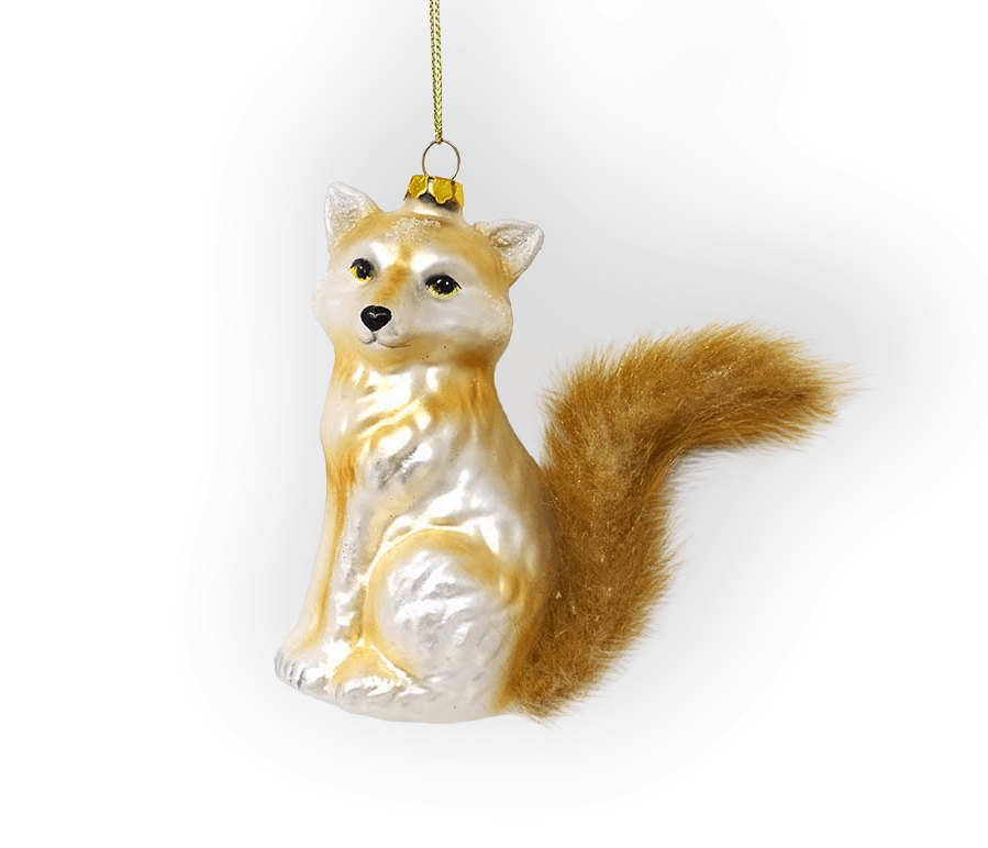OrnamentallyYou OrnamentallyYou - Woodland Fox Glass Christmas Ornament