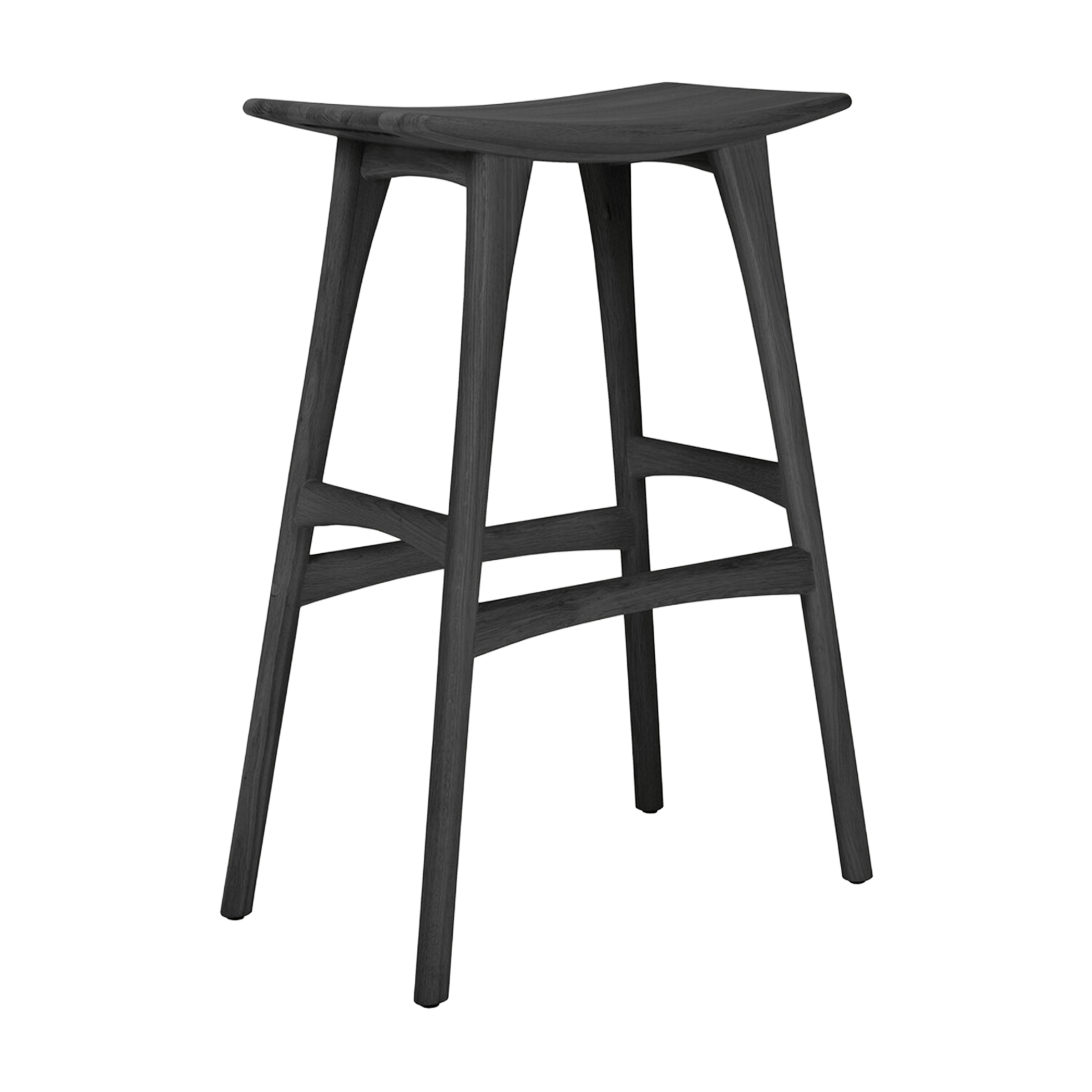 Ethnicraft Furniture Black Oak Osso Bar Stool