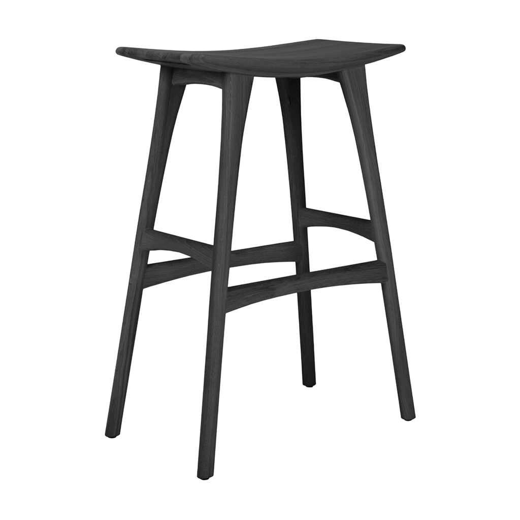 Ethnicraft Furniture Black Oak Osso Bar Stool