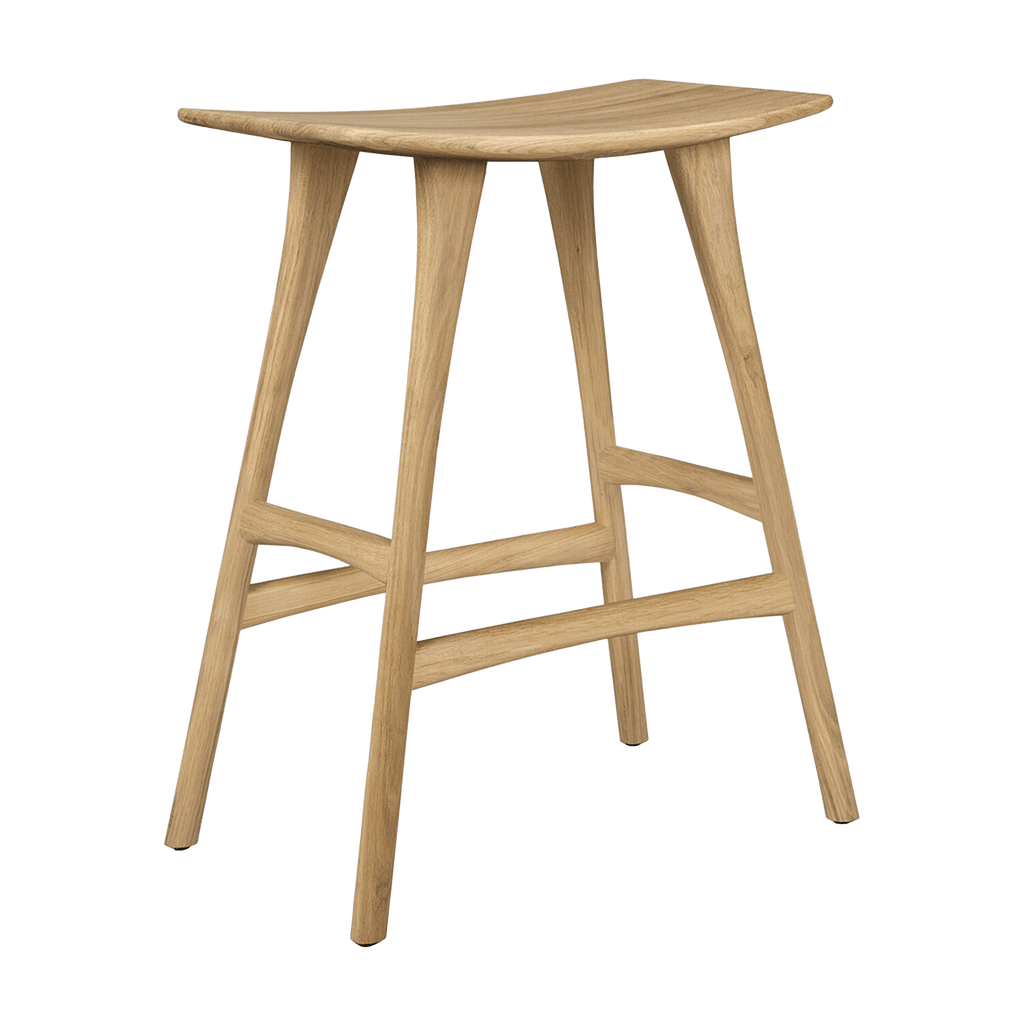 Ethnicraft Furniture Oiled Oak / No Upholstery Osso Counter Stool
