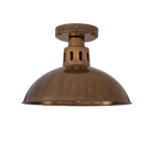 Mullan Lighting Lighting Antique Brass Paris Industrial Flush Ceiling Light