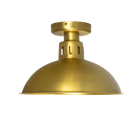 Mullan Lighting Lighting Satin Brass Paris Industrial Flush Ceiling Light