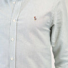 Patadegayo Patadegayo - Dark green striped oxford shirt