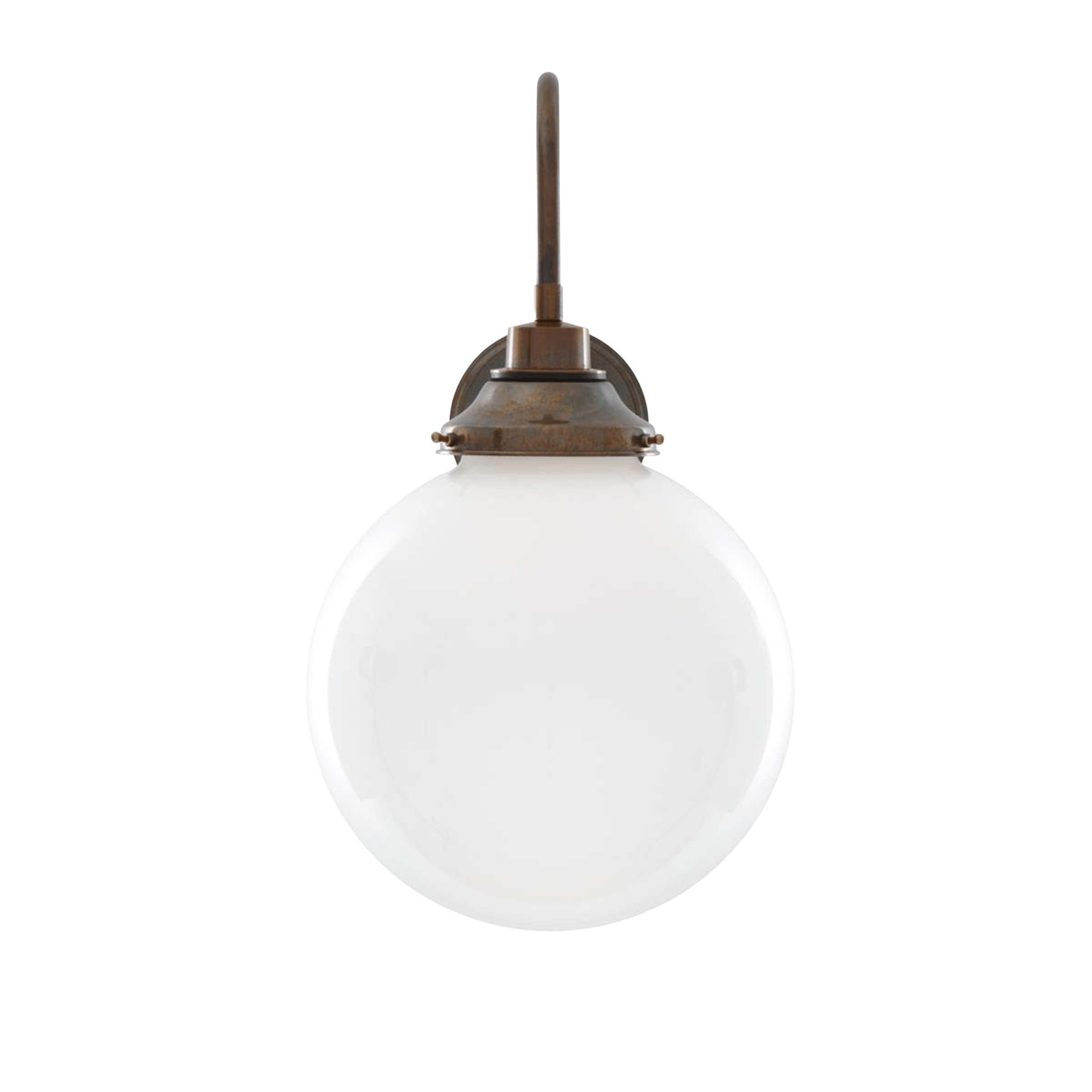 Mullan Lighting Lighting Pelagia Opal Globe Swan Neck Wall Light
