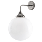 Mullan Lighting Lighting 11.75" / Antique Silver Pelagia Opal Globe Wall Sconce