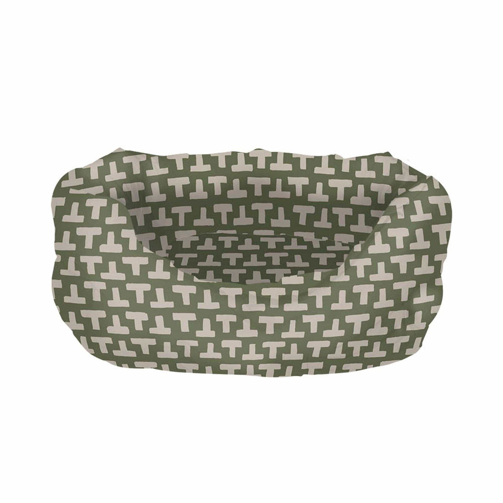 Petshop by Fringe Studio Petshop by Fringe Studio - SMALL ROUND  PET BED - ODETTE OLIVE