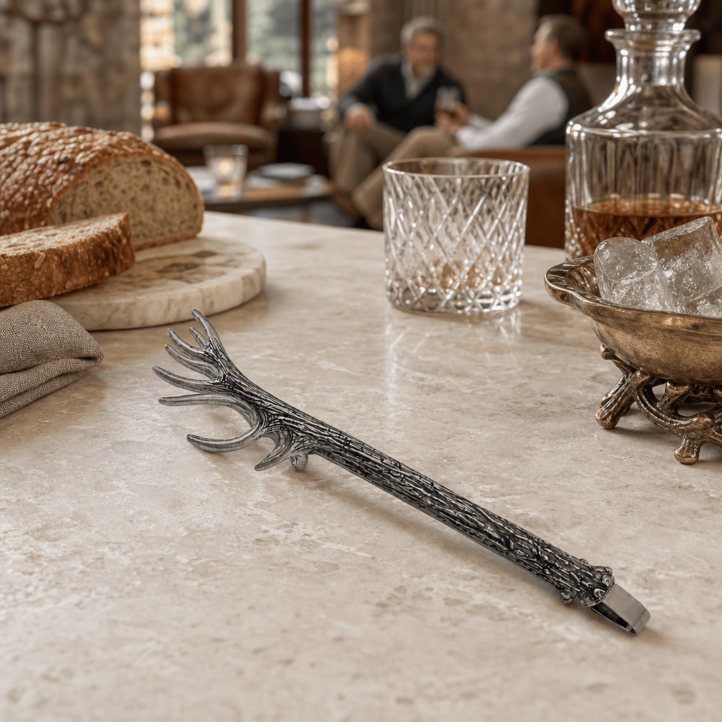Vagabond House SHOP Pewter Antler Tongs