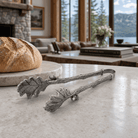 Vagabond House SHOP Pewter Oak Leaf Tongs