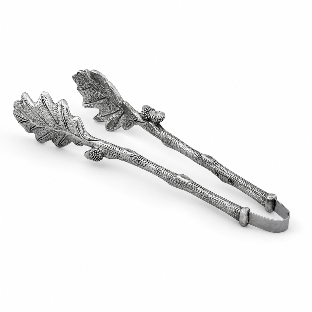 Vagabond House SHOP Pewter Oak Leaf Tongs