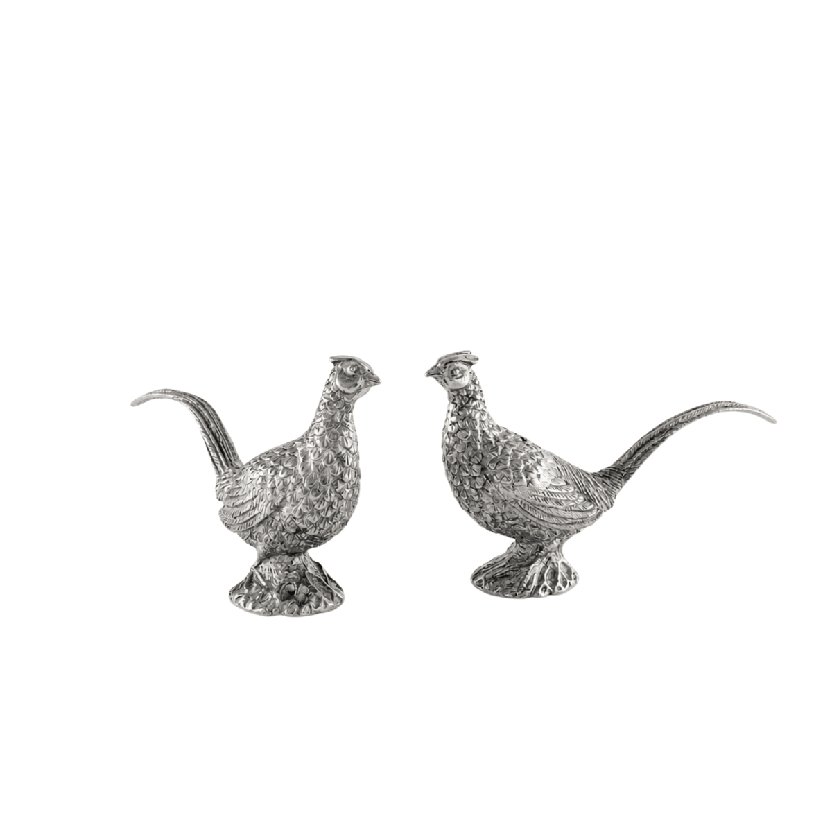Vagabond House SHOP Pewter Pheasants Salt & Pepper Set