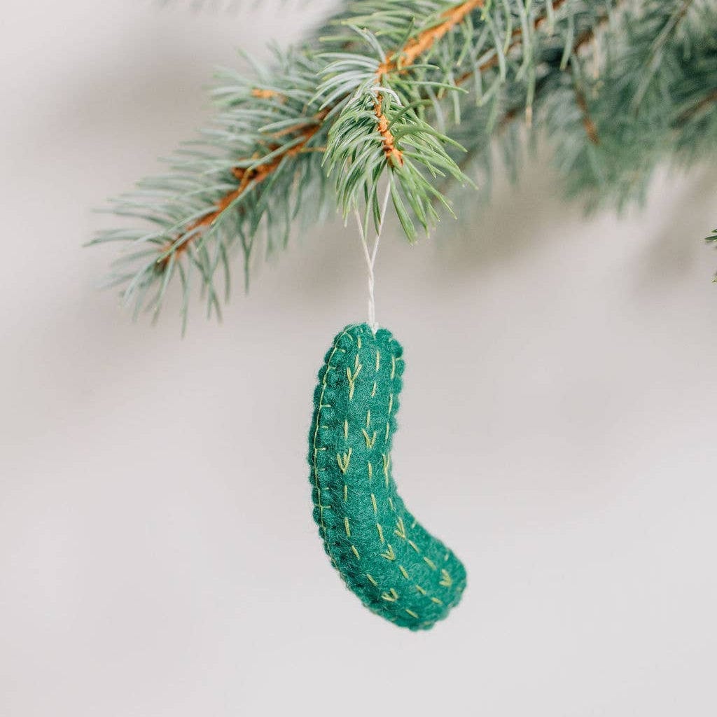Nivas Holiday Ornaments Pickle Felt Ornament