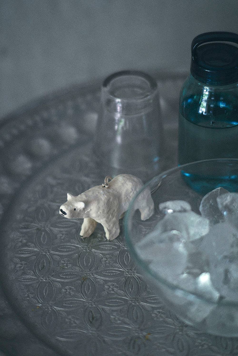 Fog Linen Work SHOP Polar Bear Paper Mache Ornament