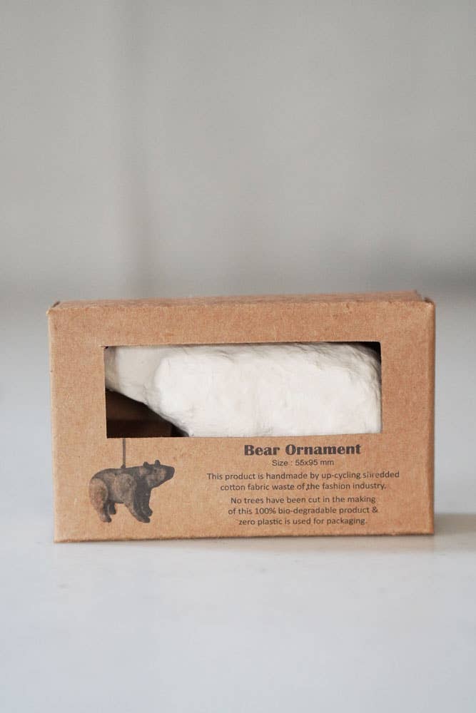Fog Linen Work SHOP Polar Bear Paper Mache Ornament