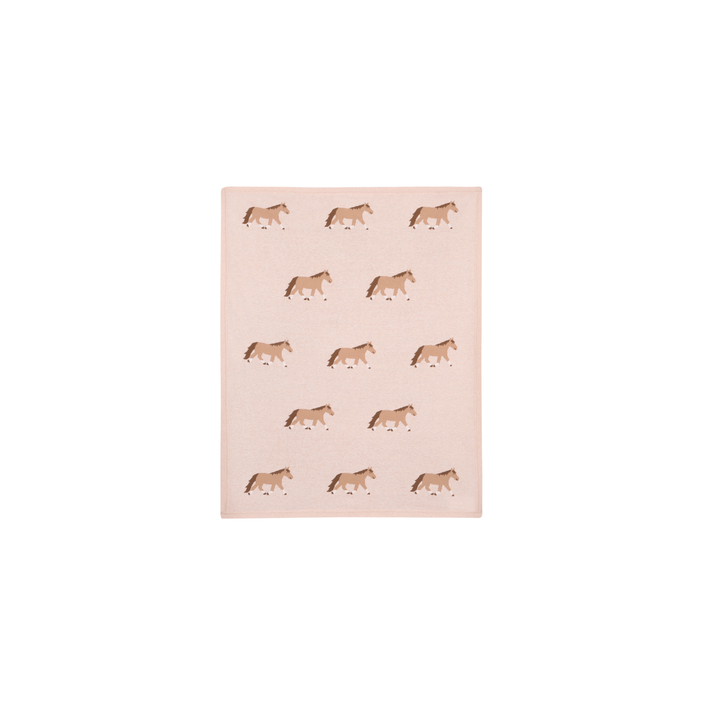 Viverano Organics SHOP Pony Jacquard Knit Baby Blanket