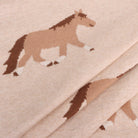 Viverano Organics Baby Blanket One Size / Oatmeal Heather Pony Snuggles - Organic Cotton Jacquard Knit Baby Blanket