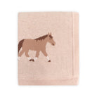 Viverano Organics Baby Blanket One Size / Oatmeal Heather Pony Snuggles - Organic Cotton Jacquard Knit Baby Blanket