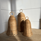 Luxe B Co SHOP Rattan Bells, Set of 3