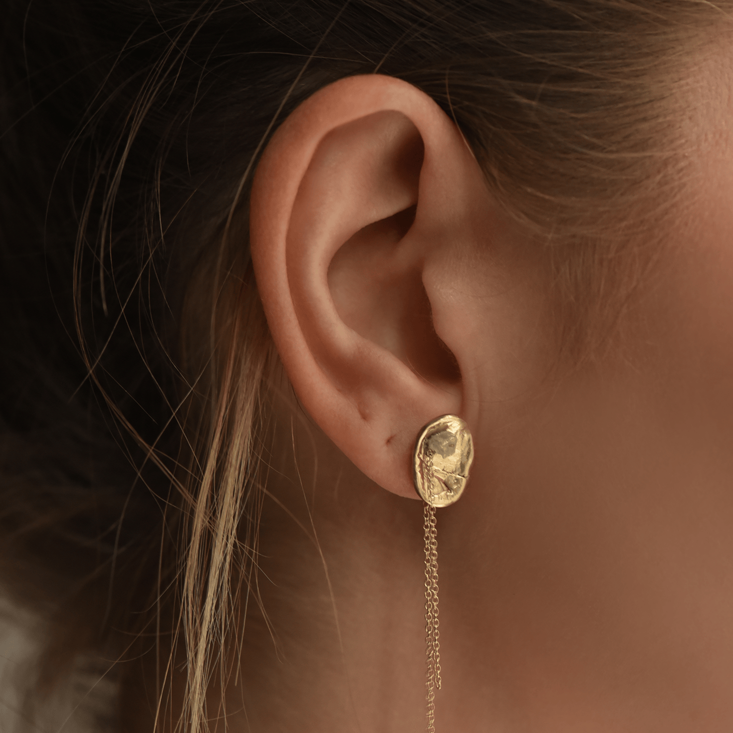 8.6.4 SHOP Raw Diamond & Brass Stud Earrings
