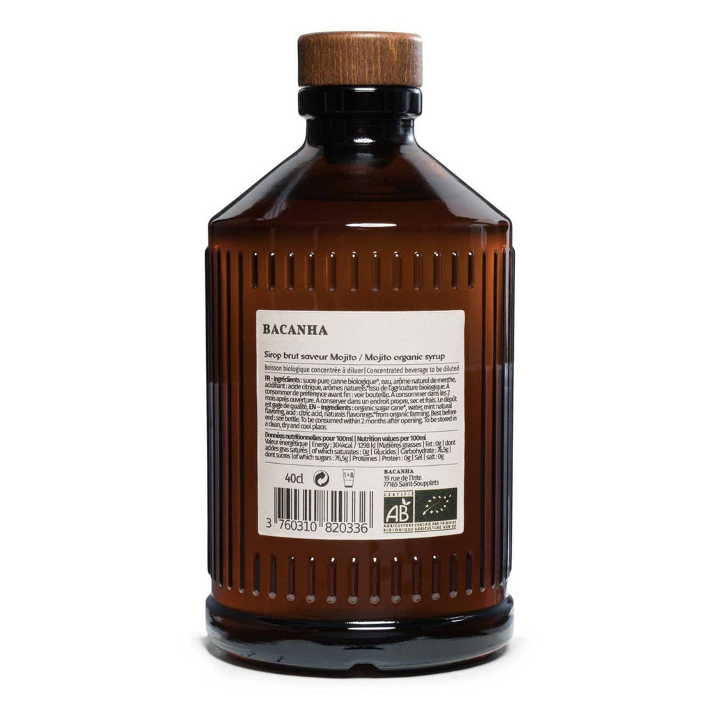 Bacanha USA Drink Raw Organic Mojito Syrup