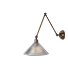 Mullan Lighting Lighting Rebell Prismatic Glass Adjustable Arm Wall Sconce
