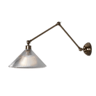 Mullan Lighting Lighting Rebell Prismatic Glass Adjustable Arm Wall Sconce