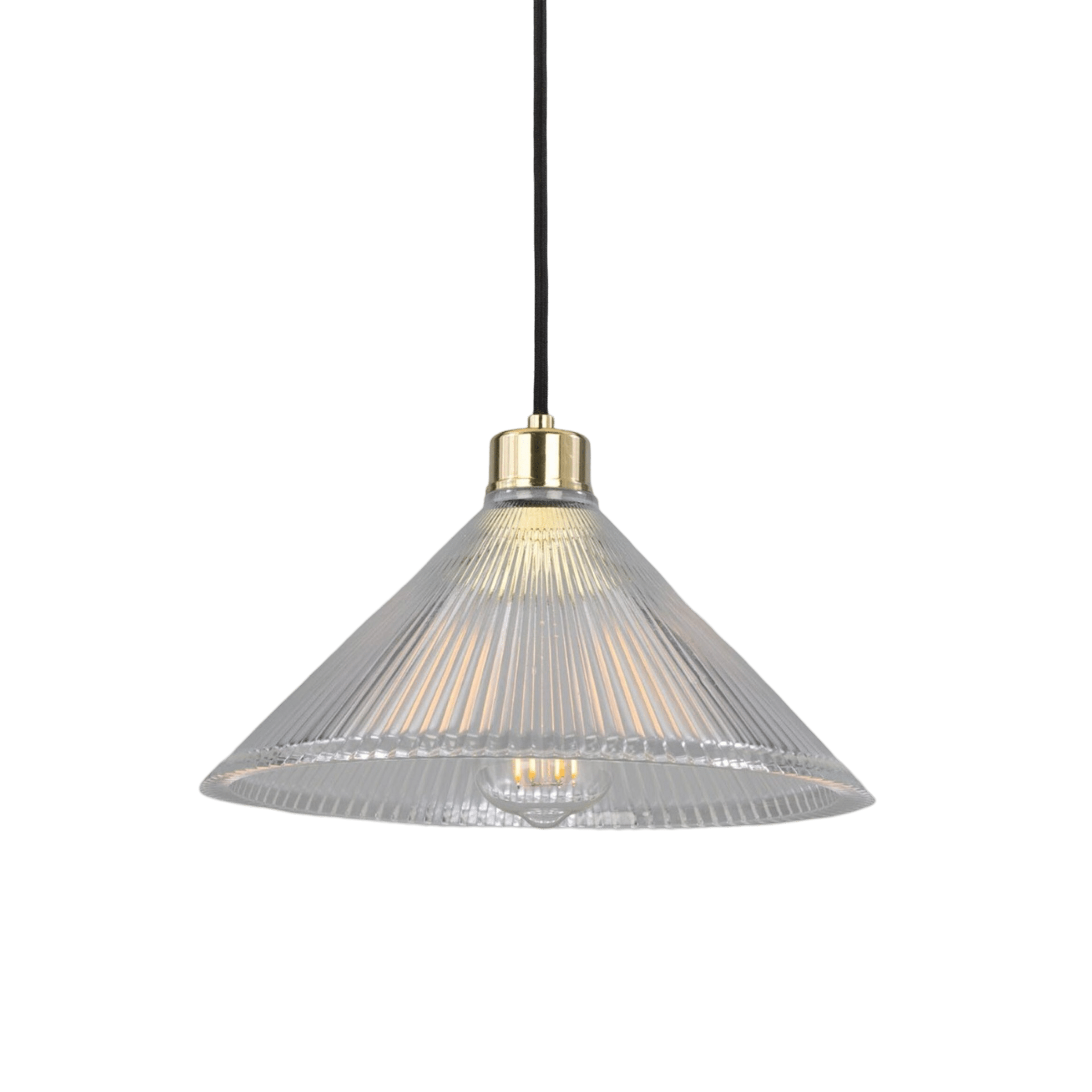 Mullan Lighting Lighting Polished Brass / 39.25" (100cm) Rebell Prismatic Glass Pendant Light